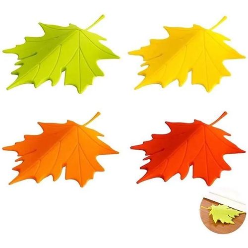 Butées De Porte,Stop Porte Au Sol,Butée De Porte Bloque-Portes Décorative Forme Feuille,Pour Jardin,Pour Maison Bureau-4pcs