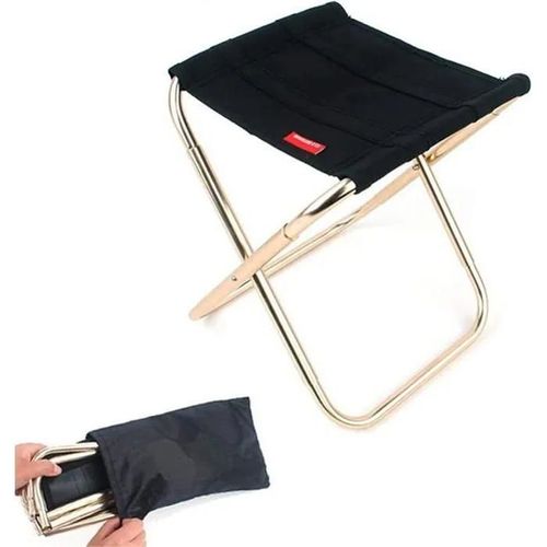 Mini Tabouret Pliant Portable Pour Camping -Chaise Ultra Légère En Aluminium Avec Sac De Rangement,Pratique Pour Randonnée Et