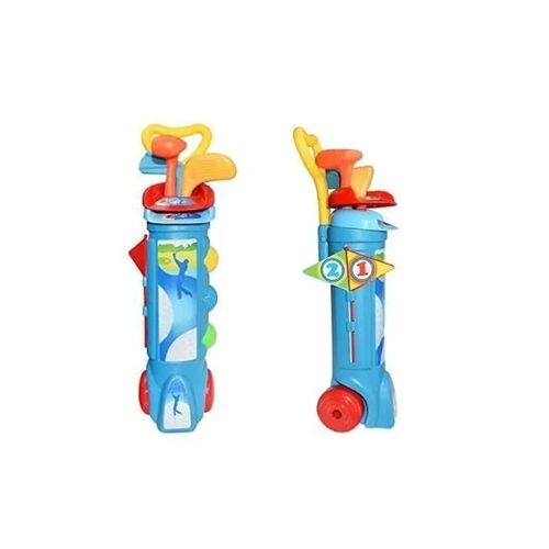 Ensemble de Jouets de Golf pour Tout-Petits Jeu de Sport pour Enfants de Golf avec 3 Clubs de Golf,3 Balles,2 Trous(Blue, One Size)