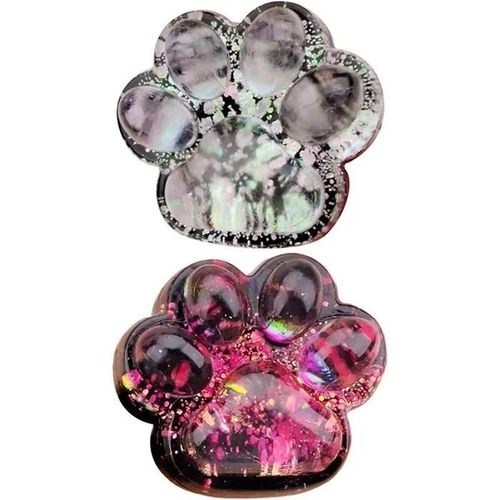 Jouet anti-stress - Squishys - Patte de chat - PVC - Mixte - 2pcs Noir/Rouge