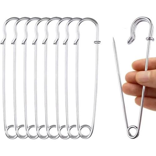 Lot De 20 Grandes Épingles À Nourrice Robustes En Métal Solide Pour Kilt, Couverture, Tricot, Travaux Manuels, 10 Cm
