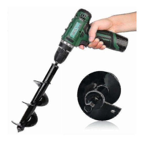 4 Tailles Jardin Tarière Foret Outil Spiral Hole Digger Ground Drill Earth Drill
