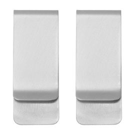 2 Pcs Métal Pinces À Billets En Acier Inoxydable SpecialShaped Mini Portefeuilles Cartes De Crédit Supports pour Hommes (Argent)