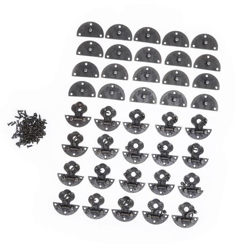 20Pcs Latch Hasp Vintage Alloy Lock Lock Fermoir avec vis pour boîte à bijoux en bois Armoire à valise