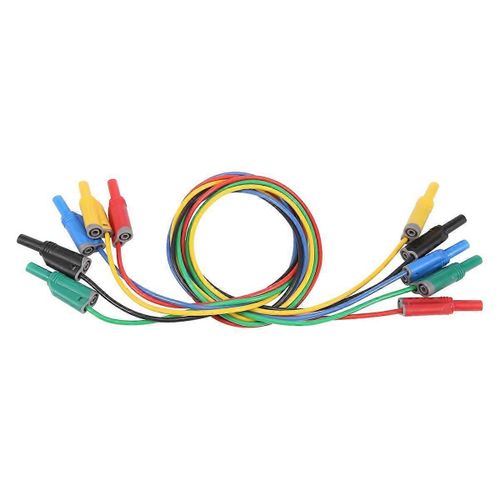 5PCS Fiche Banane Cordons De Mesure En Silicone 4mm Entièrement Isolé Sécurité Enveloppé Empilable Fiche Banane Souple
