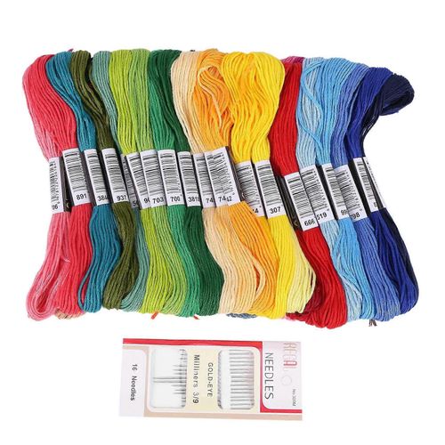 50 Skeins Bracelet De Fil De Broderie String Avec Aiguilles Pour Bracelet D'amitié