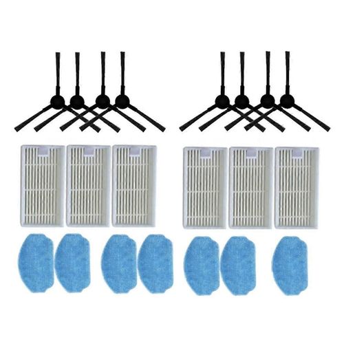 Kit d'accessoires 21PCS pour robot aspirateur VCR04W pièces de rechange Brosse latérale Hepa Filter Mop
