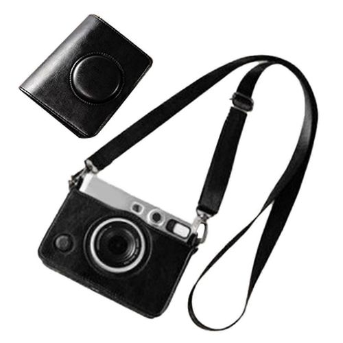 PU Leather Camera Bag for Fujifilm Instax Mini EVO Protective Case,A