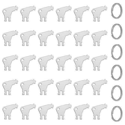 Clé De Distributeur D'essuie-Tout,Clé De Distributeur Universelle 30 Pièces Avec 6 Porte-Clés Pour Essuie-Tout Et Toilette