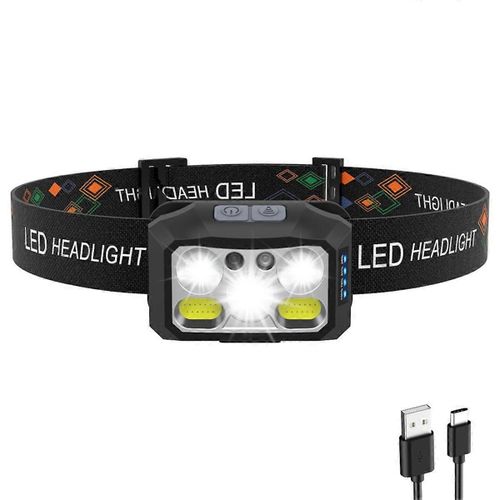 Lampe Frontale Led Rechargeable, Phare Led À Capteur De Mouvement, Pour La Course À Pied