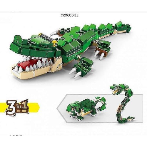 Creator 3in1 Crocodile 31121 Jouet de construction avec des jouets d'animaux sauvages (194 pièces)
