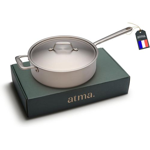 Kyaoayo-Sauteuse Inox 26 Cm Avec Couvercle - Inox 3 Plis - Compatible Tous Feux Dont Induction & Four - Pour Mijoter, Sauter Et Frire - Non Toxique, Sans Pfas - Fabriquée En France, Garantie À Vie