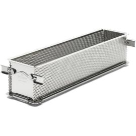Kyaoayo-Moule Rectangulaire Geoforme Dépliable À Charnières En Inox Perforé - 35 X 7 X 7,5 Cm -, Gris