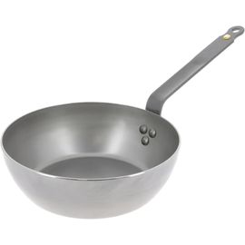 Kyaoayo-Poêle Paysanne En Tôle D'acier Mineral B - 28 Cm - Fabriquée En France, Sans Pfas, Anti Adhérence Naturelle, Queue Rivetée Et Finition À La Cire D'abeille, Tous Feux + Flash Four