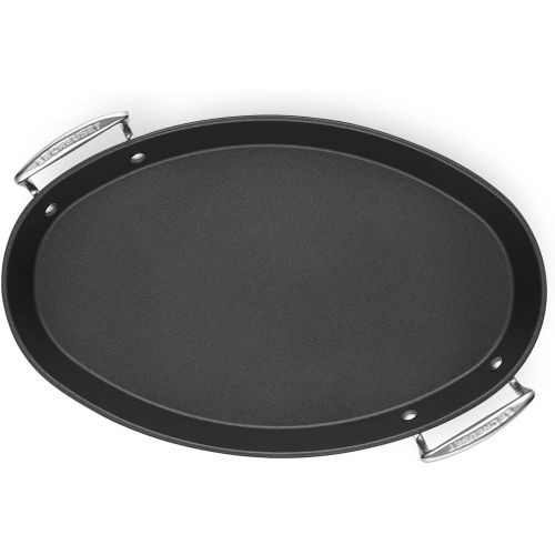 Kyaoayo-Poêle À Poisson Anti-Adhérente Ovale En Fonte D'aluminium, 40 Cm, Anthracite/Argenté,52105400010101
