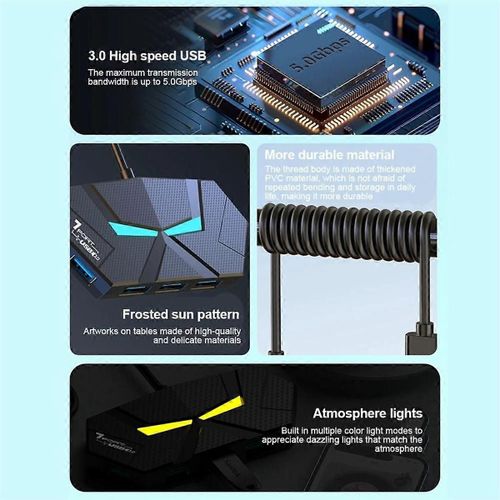 7 ports USB 3.0 Type C HUB Expander 5Gbps Adaptateur OTG haute vitesse Station d'accueil pour ordinateur portable Hard Dr