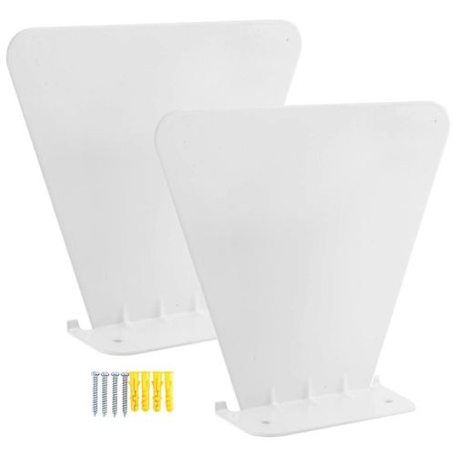2pcs Moderne Fer Livre Étagère Mur Étagère Invisible Pour La Décoration De La Maison Étagère Flottante (Blanc)