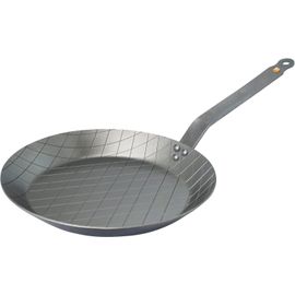 Kyaoayo-Poêle À Steak En Tôle D'acier Mineral B - 24 Cm - Fabriquée En France, Sans Pfas, Anti Adhérence Naturelle, Queue Rivetée Et Finition À La Cire D'abeille, Tous Feux + Flash Four