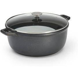 Kyaoayo-Coquelle Antiadhésive Choc Extreme Avec Couvercle En Verre - Diamètre 28 Cm -