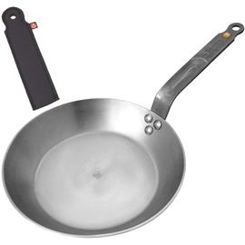 Kyaoayo-Mineral B Element 5610.28 Poêle À Frire En Acier Avec Housse De Queue Pour Protéger La Main, Fer, 24 Cm