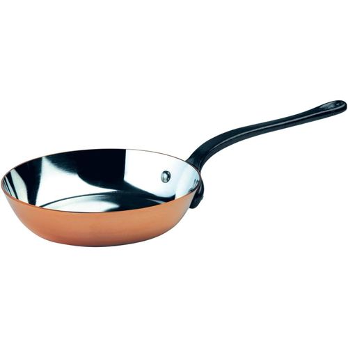 Kyaoayo-Poêle - Cuivre Étamé - Tous Feux Sauf Induction - Cuisson Rapide - Manche Fixe En Fonte - Design Traditionnel Français Made In Alsace - Ø20cm - Cuivre, Argent Et Noir