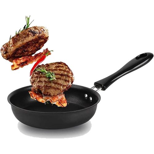 Kyaoayo-Mini Poêle À Frire, 12cm Poêle À Frire Antiadhésive, Mini Poêle À Omelette, Petite Poêle À Oeufs Anti-Adhésive, Poele Pancakes Induction, Pour Faire Frire ?ufs, Bacon, Tranches De Jambon, Ste
