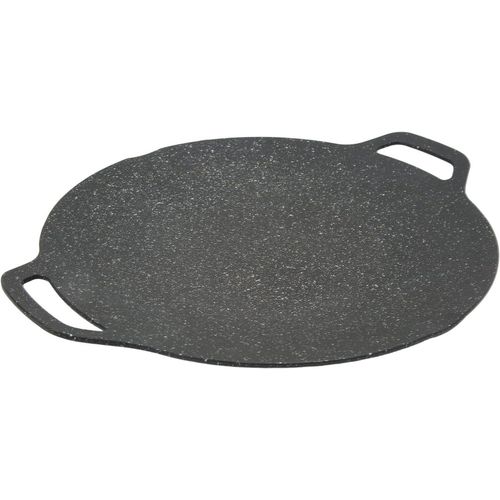 KYAOAYO-Barbecue Coréen, Poêle À Griller Coréenne Avec Revêtement Antiadhésif À 6 Couches, Plaque De Cuisson Ronde Pour Induction, Cuisinière À Gaz, Table De Cuisson Électrique, Grillades (34Cm)