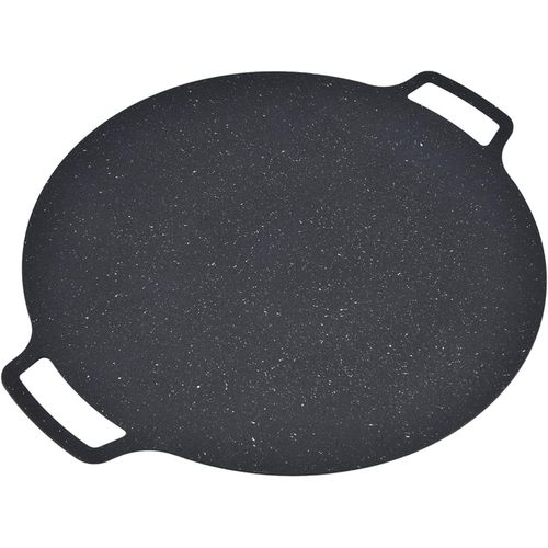 KYAOAYO-Poêle À Frire En Fonte, Gril Antiadhésif Et Plaque À Crêpes Ronde En Fonte Pour Dessus De Cuisinière, Poêle À Revêtement Et Poêle À Barbecue Coréen Résistant À La Chaleur Pour(41Cm)