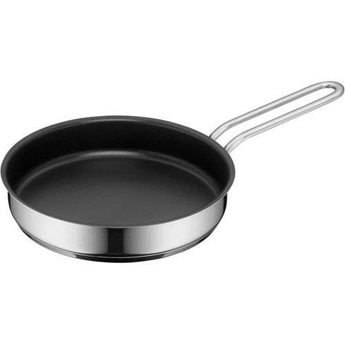 Kyaoayo-Mini Poêle À Frire En Acier Inoxydable Cromargan Poli À Induction, Empilable, Idéale Pour Les Petites Portions Ou Une Seule Personne.