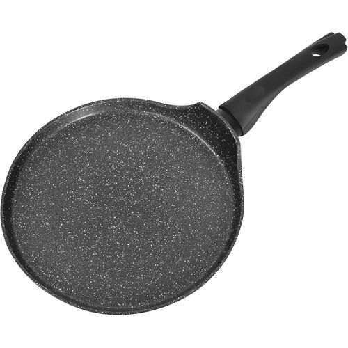Kyaoayo-Poêle À Crêpes Classic 26 Cm Revêtement Anti-Adhésif Poignée Cool Touch Compatible Avec Plaques À Induction, Électriques Et À Gaz, Crêpière, Roti, Omelette, Chapati, Tawa