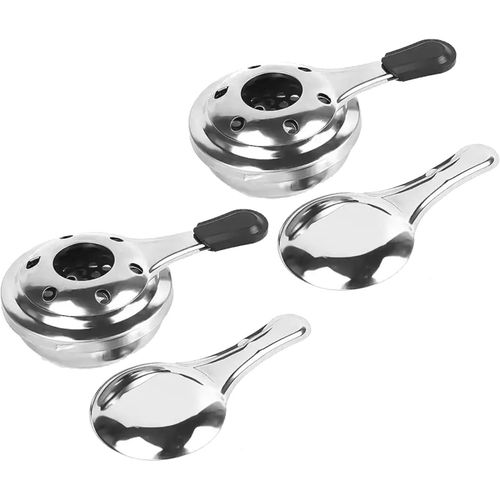 KYAOAYO-Brûleur D'Alcool,Brûleur À Fondue, Réchaud À Alcool En Acier Inoxydable, Mini Réchaud À Alcool Pour L'Extérieur Pour La Maison,Le Camping, Le Pique-Nique,Le Camping 2 Pièces