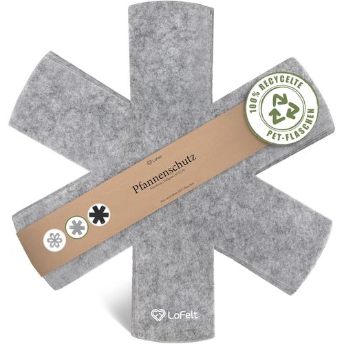 Kyaoayo-Protège-Poêles & Protège-Empilements Pour Poêles, Casseroles, Bols Et Encore Plus D'ustensiles De Cuisine - 5 Pièces En Xl Ø 32cm - Protège-Poêles En Feutre Gris Clair - Forme D'étoile