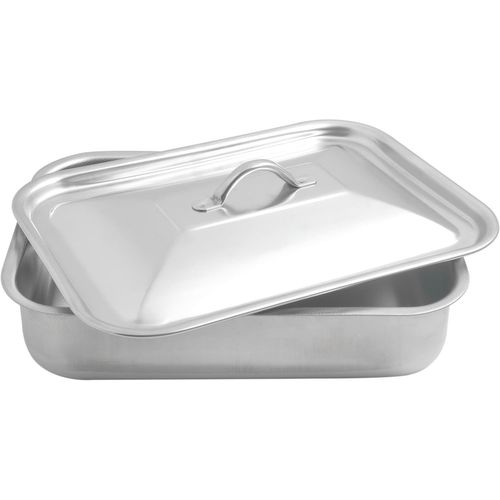 Kyaoayo-Sp711160, Plat À Four, Plat À Gratins, Plat De Cuisson Rectangulaire Avec Couvercle, Revêtement Antiadhésif, Sans Pfas, 25 X 19 Cm, Tout Inox, Fabrication Italie