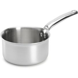 Kyaoayo-Casserole En Inox 3 Couches Alchimy - 16 Cm - Fabriquée En France, Sans Pfas, Maîtr De La Cuisson, Inox 18/10, Tous Feux + Four, Finition Poli Brossé, Gris