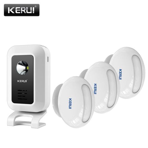KERUI M7 bienvenue capteur de mouvement alarme de sécurité 32 chansons carillon sans fil maison intelligente LED veilleuse porte fenêtre magasin - Type 1host 3detector