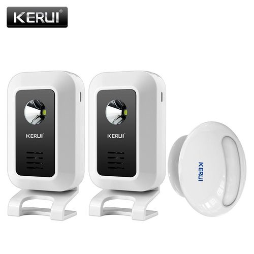 KERUI M7 bienvenue capteur de mouvement alarme de sécurité 32 chansons carillon sans fil maison intelligente LED veilleuse porte fenêtre magasin - Type 2host 1detector