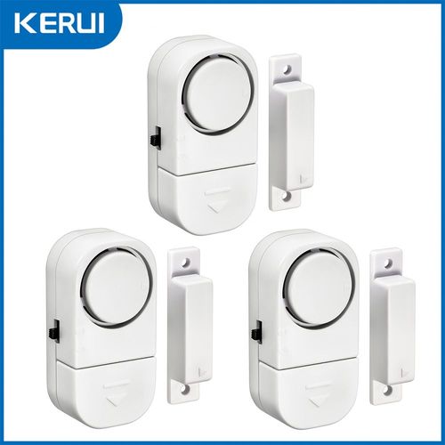 KERUI capteur de porte fenêtre ouverture indépendante capteur de porte magnétique 90db alarme de sécurité sans fil - Type 3pcs