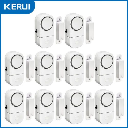 KERUI 90db-Capteur d'ouverture de porte/fenêtre magnétique,sans fil,alarme de sécurité - Type 10pcs