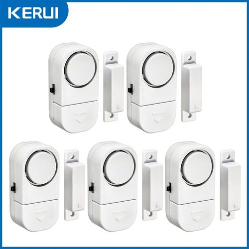 KERUI 90db-Capteur d'ouverture de porte/fenêtre magnétique,sans fil,alarme de sécurité - Type 5pcs