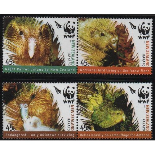 Nouvelle-Zélande Timbres Animaux : Le Kakapo 2005