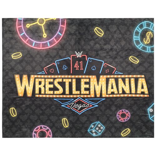 Couverture Noire Authentique Wwe Wrestlemania 50" X 60