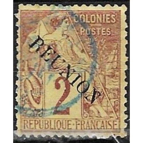 La Réunion, Colonie Française 1891, Beau Timbre Classique Yvert 18, Type Alphée Bubois Des Colonies Générales, 52c. Lilas Brun Surchargé "Reunion", Oblitéré, Tbe.