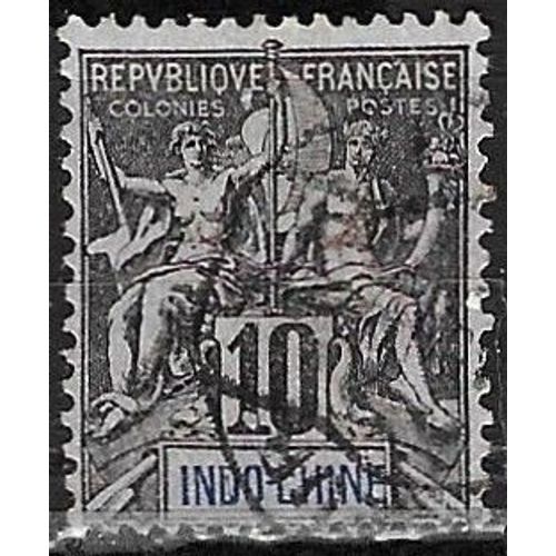 La Réunion, Colonie Française 1892 / 1896, Beau Timbre Classique Yvert 7, Type Sage "Colonies" 10c. Noir Sur Lilas, Oblitéré, Tbe.