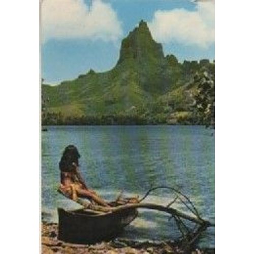 Cp Annee 1972 Avec Affranchissement ( 2 Timbres ) - N° 2 Moorea - Tahiti - 98 -Plage De Pao-Äo