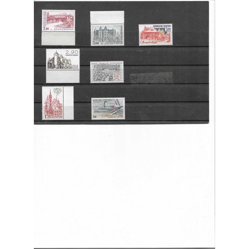 7 Timbres Neufs Monuments France 1982