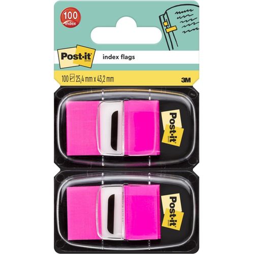 Page Markers,Medium,Pink,100 Page Markers,25.4mm X 43.2mm-For Marking,Highlighting Or Coding Information
