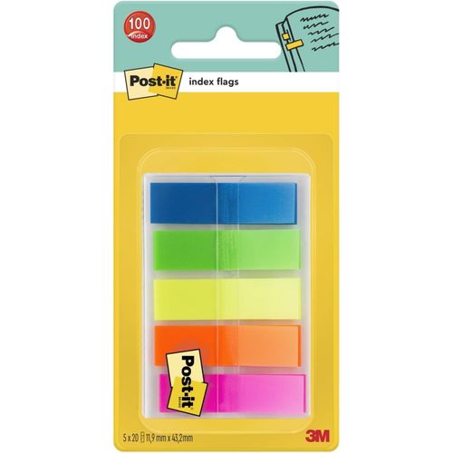 Page Markers,Small,Translucent Colours,100 Page Markers,11.9 Mm X 43.2 Mm-For Marking,Highlighting Or Coding Information