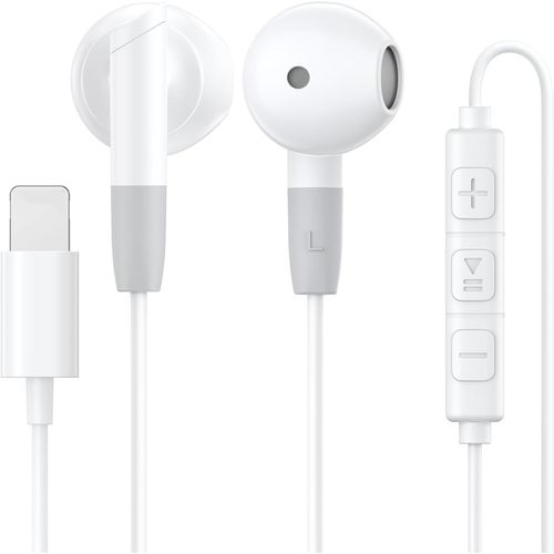 Écouteurs Filaires Pour Iphone [Certifié Mfi] Écouteurs Intra-Auriculaires, Casque Antibruit Stéréo Hifi Avec Micro Et Contrôle Du Volume, Compatibles Avec Iphone 14 Pro Max Plus/1[CAS6210097]