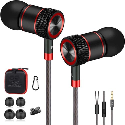 Écouteurs, Écouteurs Intra Auriculaire, Écouteurs Filaires, Ecouteurs Stéréo Anti-Bruit Il Convient Au Micro De Huawei, Au Téléphone Intelligent Android Et Au Lecteur Mp3, Etc[CAS6210506]