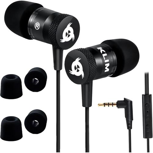 Fusion Ecouteurs Haute Qualité Audio + Garantis 5 Ans - Durables - Innovant - Ecouteur Intra-Auriculaire Avec Mousse À Mémoire De Forme Et Microphone - Prise Jack 3,5Mm - Noir[CAS6211085]